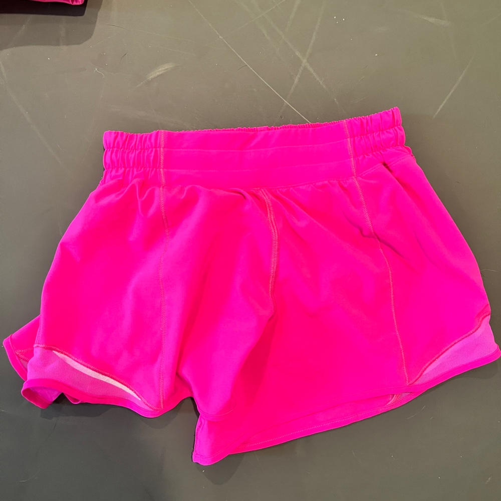 Lululemon sonic pink hotty hot shorts